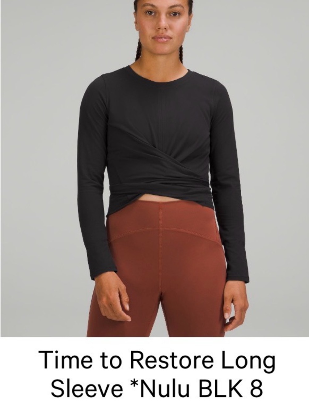 lululemon athletica Time to Restore Long-Sleeve Tie-Front Top